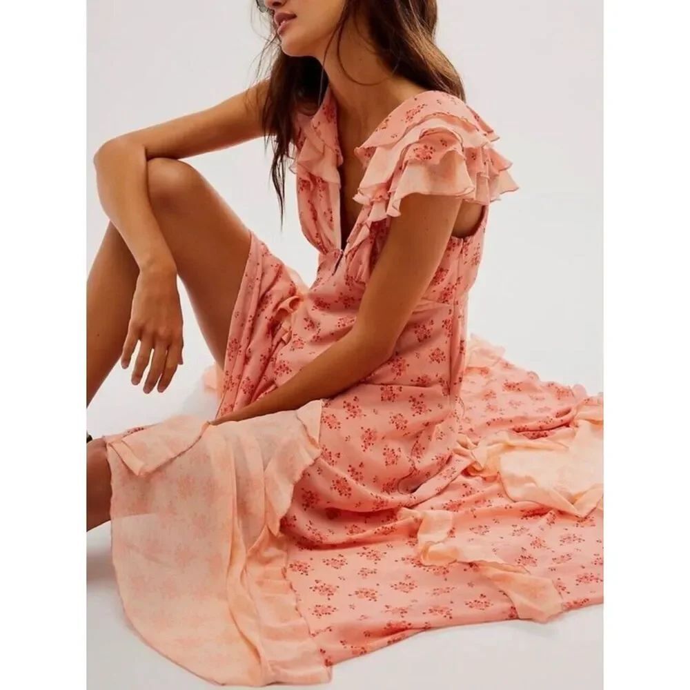 Free People Joaquin Dress Peach Combo
UU1